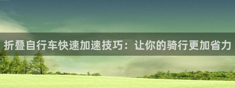 尊龙凯时 人生就是搏|折叠自行车快速加速技巧:让你的骑行更加省力(图1) 尊龙凯时 人生就是搏